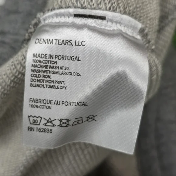Denim Tear Grey Sweatpants with White Florals Unisex